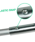 Close-up of an elastic snap on Pro Grade Ladder Stabilizer Brackets With Foam Elbows And Anti Shedding Device For Rock Solid Work At Height