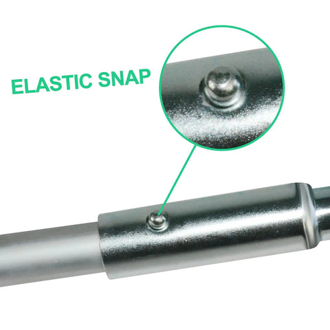 Close-up of an elastic snap on Pro Grade Ladder Stabilizer Brackets With Foam Elbows And Anti Shedding Device For Rock Solid Work At Height
