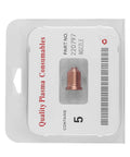 Premium 5 Pack 85A Plasma Cutter Nozzle Tips Heavy Duty Copper Torch Consumables For Fast Precision Cutting Works With 220797 Specs in packaging