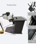 Heavy Duty Electric Ring Roll Bender, Top Shelf Metal Rolling Machine with adjustable head and cranking visible from the side.