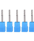 One Eighth Inch Aluminum End Mills Three Flute Flat Top Cnc Spiral Router Bits Upcut For Aluminum And Non Ferrous Metals Beefy For Heavy Duty Milling And Pro Grade Performance One Point Five Inch Total Length Pack Of Five