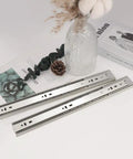 16 Inch Heavy Duty Soft Close Drawer Slides With Full Extension Ball Bearing Runners, Side Mount, Zinc Plated Steel, 100 Lb Capacity