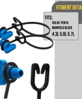 Two Pack Drain Plug Replacement With O Ring And Retaining Strap For Volvo Penta Marine Manifold Block Fits 4 3L 5 0L 5 7L Engines Blue Nylon Plugs