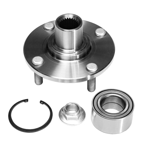Front Wheel Bearing And Hub Assembly Kit For Ford Focus 2000-2011, 4-Lug, Dual Pack X2 shown with direct bolt-in fit components