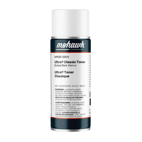 Wood Repair Bundle Extra Dark Walnut Stain and Seal Aerosol Duo With Clear Satin Topcoat Comprehensive Wood Finish Touch up Kit for Furniture Projects That Hit the Nail on the Head Every Single Time, 13 oz toner spray can.