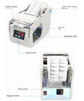 Automatic Label Peeling Machine With Digital Display For Paper Tubes Fast 130 Mm Per Second Speed features operational panel and label sensor.
