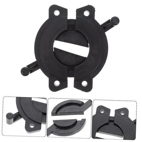 Solid 2 Pack Clamping Mending Plate Brackets For Tabletop Repair And Wood Panel Connector Heavy Duty Furniture Joint Fix Quick Install No Sweat Setup Guaranteed, black circular fastener.