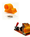Solacecraft Vacuum Adapter For Vevor Pocket Hole Jig 1.25 Inch Shop Vac Connection Dust Collection System with yellow port and screws.