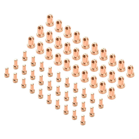 60 Pack Plasma Cutter Consumables Kit For IPT-80 Torch Including 30 Electrodes 52558 And 30 Nozzles 51311.12 With 0.2mm Tips layout