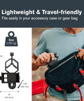Universal Smartphone Adapter For Telescope Binoculars And Spotting Scopes Lets You Capture High Quality Photos And Video Through Your Eyepiece With A Durable Metal Body Compact And Travel Ready shown beside a person packing the adapter into a small travel bag.