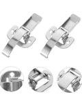 Premium Heavy Duty Toggle Latch Clips With Quick Release Buckles, silver metal, for secure truck toolbox access.
