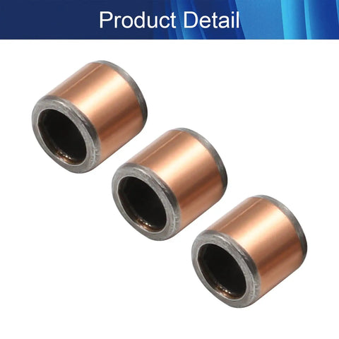 Top Shelf Oilless Bushings 4Mm Bore Smooth Operator Sleeve Bearings Pack of 3, featuring bronze liner on carbon steel base.