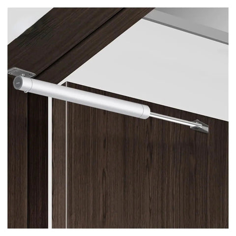Automatic Door Closer With Silent Soft Close, Adjustable Tension For Doors Up To 60Kg mounted on wooden door