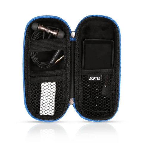 Premium Eva Zippered Hard Shell Carrying Case For Mp3 Players And Handheld Voice Recorders Fully Waterproof Dustproof with mesh slots