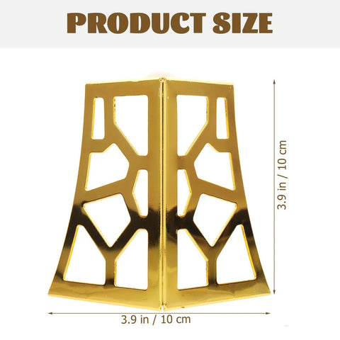 4 Pack Iron Furniture Legs With Hollow Out Design Lightweight Metal Table Feet size 3.9 inches for modern furniture
