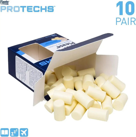 Quiet Please Comfort Foam Ear Plugs for Sleep and Travel Ready 20 Pairs Total Two Packs of 10 Soft Hypoallergenic Foam