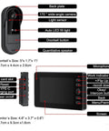 Wireless Video Doorbell With No Subscription No WiFi No App Needed 1080P HD Video 4.3 Inch Screen components and measurements