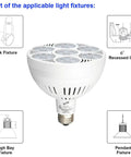 PAR38 LED Spotlight Bulb 10000K Cool White 45 Degree Beam applicable in various fixtures