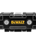 20 Piece Impact Ready Screwdriver Bit Set With Magnetic Case Pivot Holder Deep Sockets Drill Bits And Screwdriver Bits For All Your DIY Projects Pro Grade Heavy Duty Impact Driver Accessories black case front view