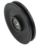 Beefy Nylon Bearing Pulley Wheel Black Smooth Finish 112.5mm Outer Diameter Two Pack Replacement Part For Cable Machines