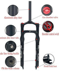 Snow Mountain Bike Front Suspension Fork 26 Inch Pneumatic Shock Absorbers With Rebound Adjustment Remote Lockout details