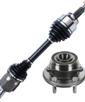 Left Front Wheel Bearing Hub CV Axle Replacement For AWD Jeep Grand Cherokee And Dodge Durango, showing CV axle and hub