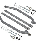 Polaris RZR XP 4 1000 EPS Turbo Rear Radius Bars Upgrade For 14 17 High Clearance Beefed Up Off Road Suspension Easy Install Fits 10mm Bolts Durable Rear Linkage Support For Rough Trails, gray steel bars and hardware