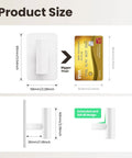 Size comparison illustration for Six Pack Large Stainless Steel Wall Hooks Heavy Duty Adhesive Mount Holds Up To 26 Pounds Bulletproof Grip Stick On Hangers Zero Drill Hassle Ideal For Bath Towels Coats And Shower Gear White Finish.