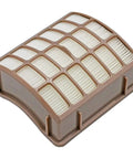 Replacement Vacuum Filter For Shark Navigator And Rotator Upright Vacuums Fits NV60 NV60 26 NV70 NV70 26 NV71 NV80 NV80 26 NVC80C NV90 NV90 26 NV95 UV420 Includes XFF80 And XHF80 For A Top Notch Fit, showing HEPA filter with brown frame
