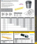 Catalog page featuring ER-25 Spring Collet 1/4 Inch for Milling and Machining, specifications chart, collet diagram.