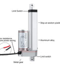 Beefy 12V 750N Linear Actuator With 50 to 300mm Stroke And 10 mm Per Second Speed Aluminum Housing IP54 IP65 Worksite Ready Front And Rear Mount Brackets For Easy Install Heavy Duty Industrial Grade Motion Device with limit switch