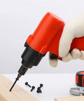 Kick Ass Heavy Duty Pneumatic Impact Wrench cranking a screw into wood, showcasing lightweight design and ergonomic grip.