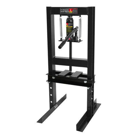 6 Ton Hydraulic Shop Press With Heavy Duty H Frame For Bearing Installation And U Joint Press, Adjustable Worktable