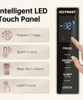 Intelligent LED touch panel for Massive Convertible Upright Freezer And Refrigerator Combo, 21.2 Cubic Feet Stainless Steel Build.