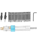 20 Piece Multi Use Fastener Tool Kit Set With Anti Rust Metal Bits In Portable Plastic Case displayed on white background
