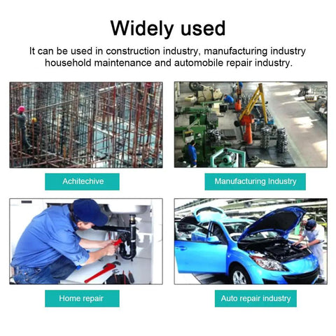 Construction, manufacturing, home, and auto repair scenes illustrating diverse uses of tools