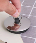 2pcs Rubber Bathtub Drain Stopper for Kitchen and Laundry Use, showcasing soft rubber and metal ring for easy removal.