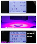 Top Notch Led Uv Curing Light At 8000W Powers Through Resin Hardening And Pcb Repair Without Cooking Prints Featuring Zero Heat Design For Sla Dlp 3d Printers And Real Deal Diy Builders Who Want Slick Results displaying UV output readings and cured resin sample.