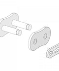 Illustration of Five Pack One Inch Pitch Chain Master Connector Links Roller For 16A No 80 Chain Carbon Steel Split Links Replacement Kit