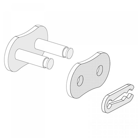 Illustration of Five Pack One Inch Pitch Chain Master Connector Links Roller For 16A No 80 Chain Carbon Steel Split Links Replacement Kit