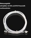 2M PTFE Teflon Tube For 1.75mm Filament 4mm OD 2mm ID Extruder Tubing For 3D Printers with M6 and M10 connectors