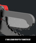 Cordless Lopper With 6 Inch Cut Range And Patented Clamping Jaws, Prunes In One Easy Swing, Cleanly Cuts Up To 4 Inch Branches