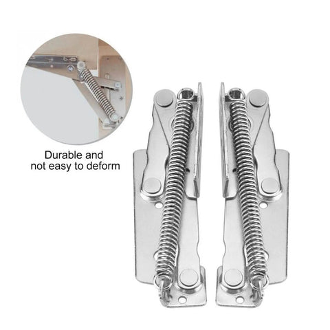 Two Pack 80 Degree Steel Spring Door Hinges Lift Hinges For Cabinets Closets Wardrobes And Sofas Durable Heavy Duty Easy Install