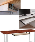 Heavy Duty Metal Ball Bearing Drawer Slides With Whisper Quiet Operation For Keyboard Trays And Cabinet Drawers, 1 Pair For Under Desk Keyboard Shelf, Perfect For Your Home Office Setup And Pro Grade DIY Projects. Under-desk metal keyboard tray slides