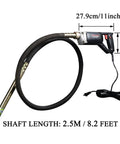 Handheld Power Concrete Vibrator 950W 13000 RPM with two and a half meter shaft electric vibrating tool with lock on button
