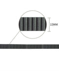 5M GT2 Timing Belt Kit For 3D Printers With 15mm wide rubber belt close-up showing precise grooves for linear motion