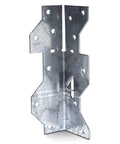 Galvanized Framing Angle A35 one and seven sixteenths inch by four and a half inch ten count for ninety degree wood joints front view