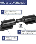 4 Pack 5 Inch Barrel Gate Hinges Heavy Duty Weld On For Fence Swing Doors And Trailer Ramp Doors 450 Lbs Capacity components