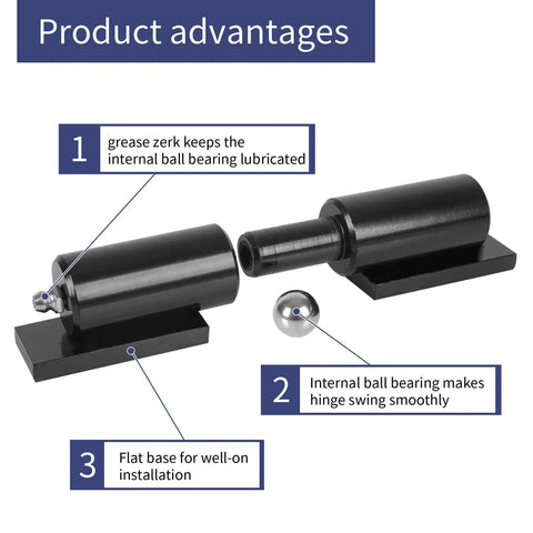 4 Pack 5 Inch Barrel Gate Hinges Heavy Duty Weld On For Fence Swing Doors And Trailer Ramp Doors 450 Lbs Capacity components