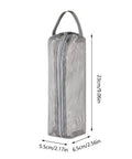 Gray Travel Toiletry Bag With Ventilated Mesh Storage Ultra Portable Road Trip Ready All In One Personal Kit For Holiday Transit